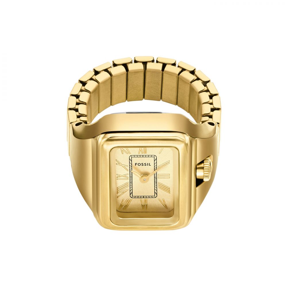 Fossil Raquel Quartz Gold Dial Analog Stainless Steel Women Ring Watch Watch