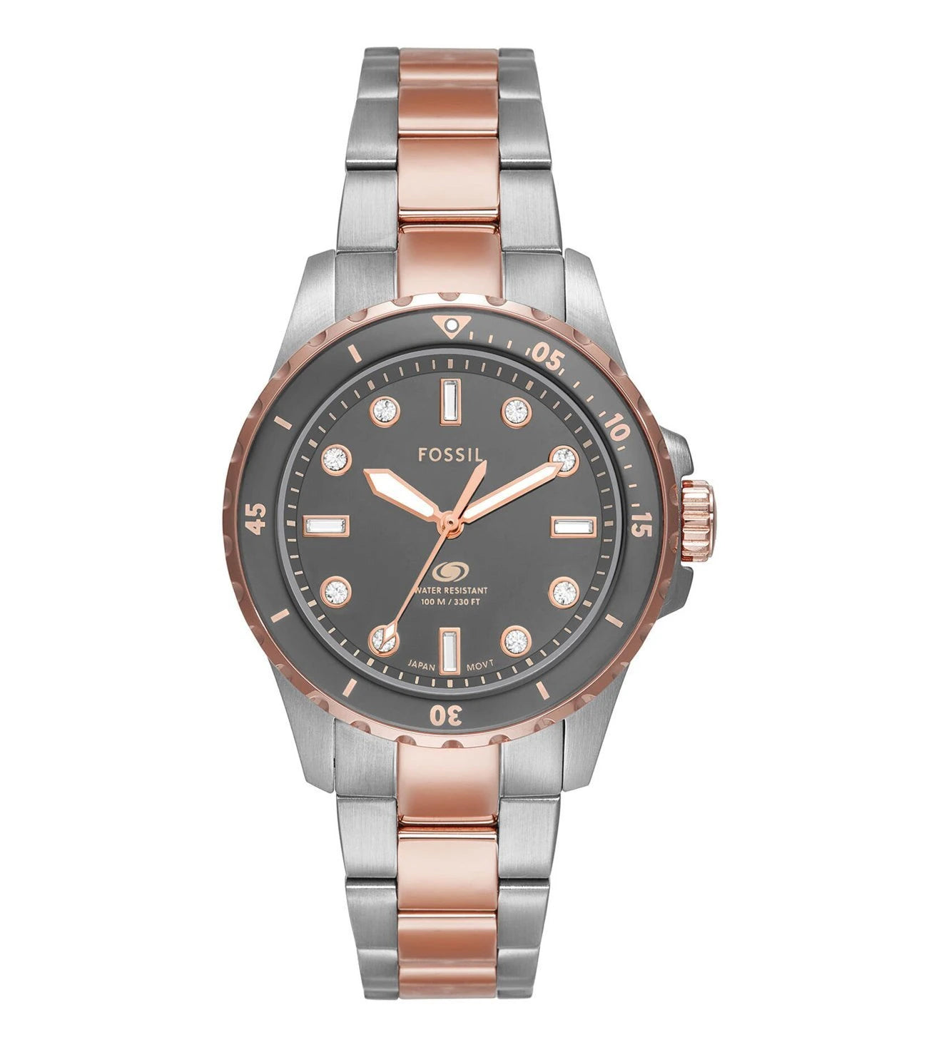 ES5348 FOSSIL | 36mm Grey Dial Dive Analog Watch (Women)