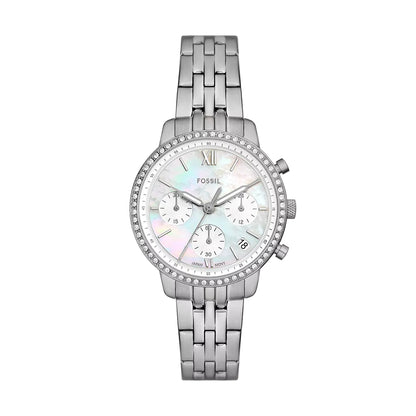 Fossil Neutra Quartz White Dial Analog Chronograph Women's Watch ES5357