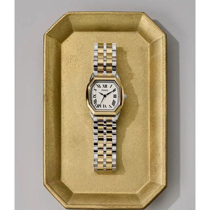 Fossil Harlow Three-Hand Two-Tone Stainless Steel Women Watch ES5362