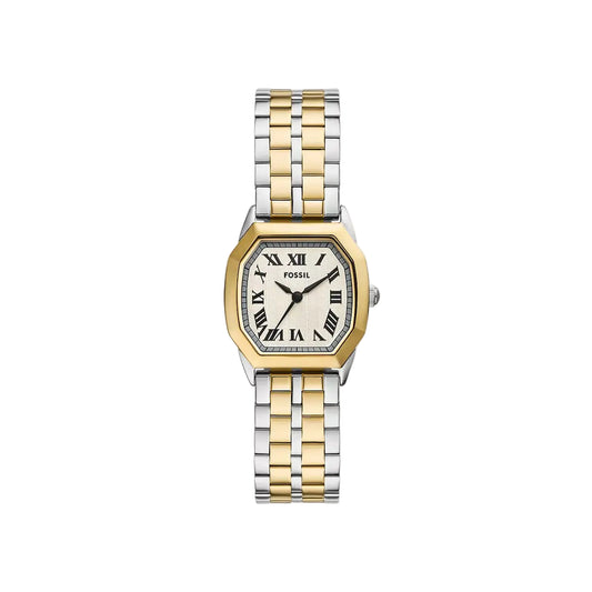 Fossil Harlow Three-Hand Two-Tone Stainless Steel Women Watch ES5362