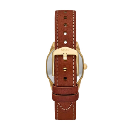 Fossil Harlow Quartz Cream Dial Analog Leather Strap Women Watch ES5364
