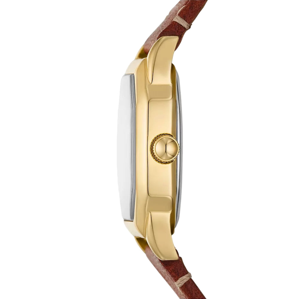 Fossil Harlow Quartz Cream Dial Analog Leather Strap Women Watch ES5364