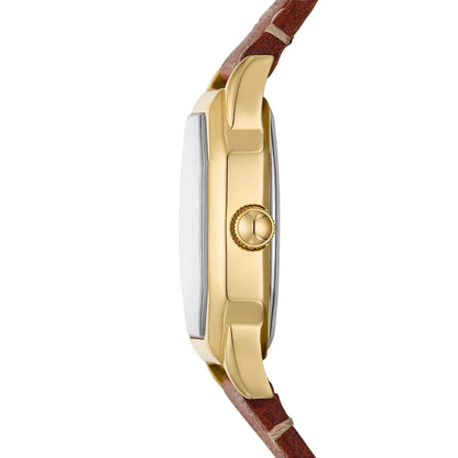Fossil Harlow Quartz Cream Dial Analog Leather Strap Women Watch ES5364