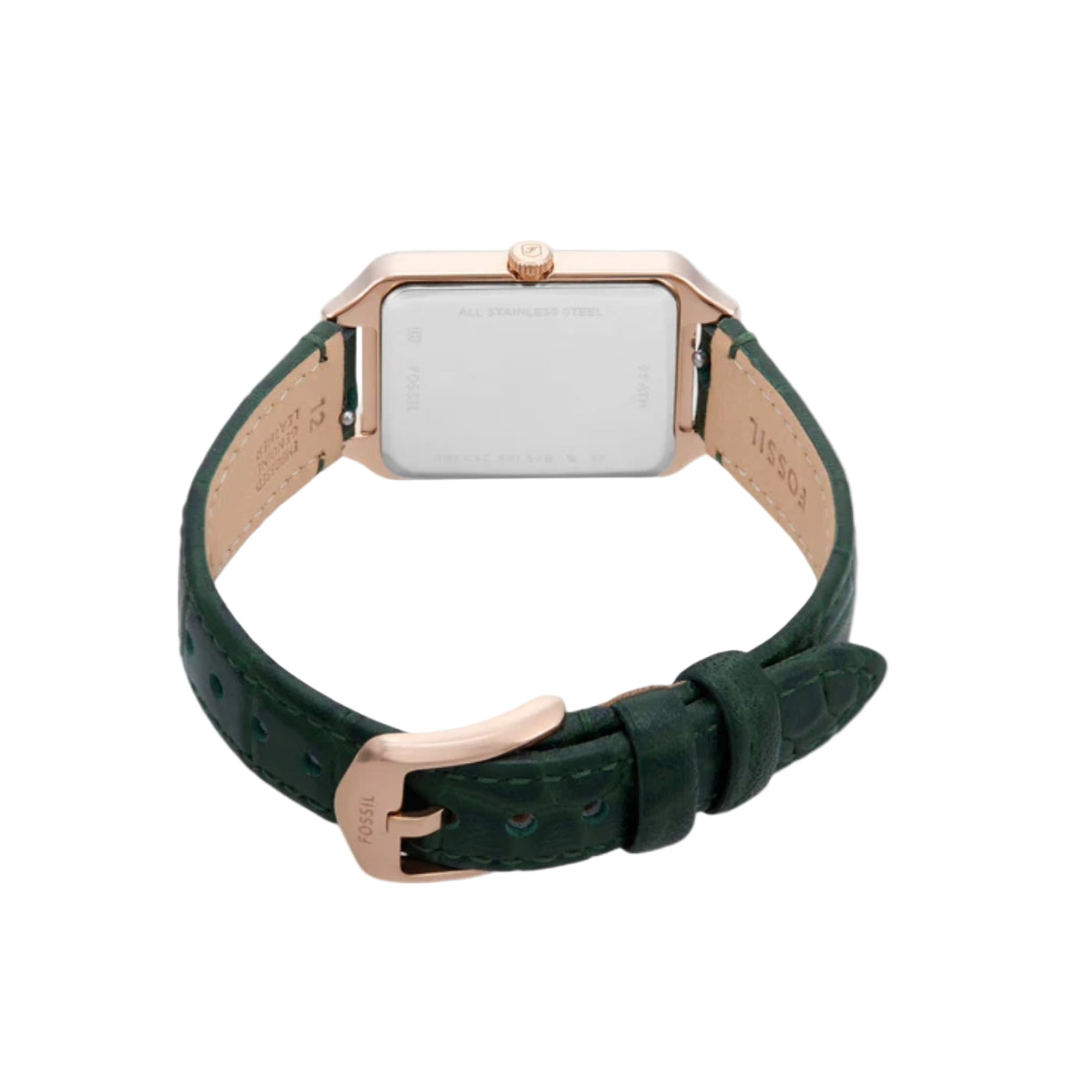 Fossil Raquel Quartz Green Dial Analog Leather Strap Women Watch ES5366