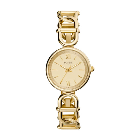 Fossil Carlie Quartz Three-Hand Gold-Tone Stainless Steel Women Watch ES5375