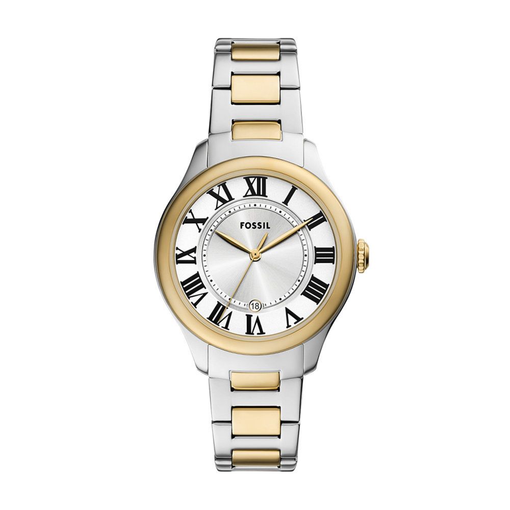 Fossil Gilmore Three-Hand Date Two-Tone Stainless Steel Women Watch ES5396
