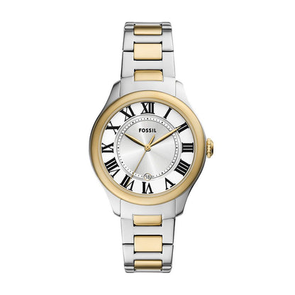 Fossil Gilmore Three-Hand Date Two-Tone Stainless Steel Women Watch ES5396