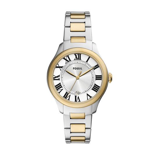Fossil Gilmore Three-Hand Date Two-Tone Stainless Steel Women Watch ES5396