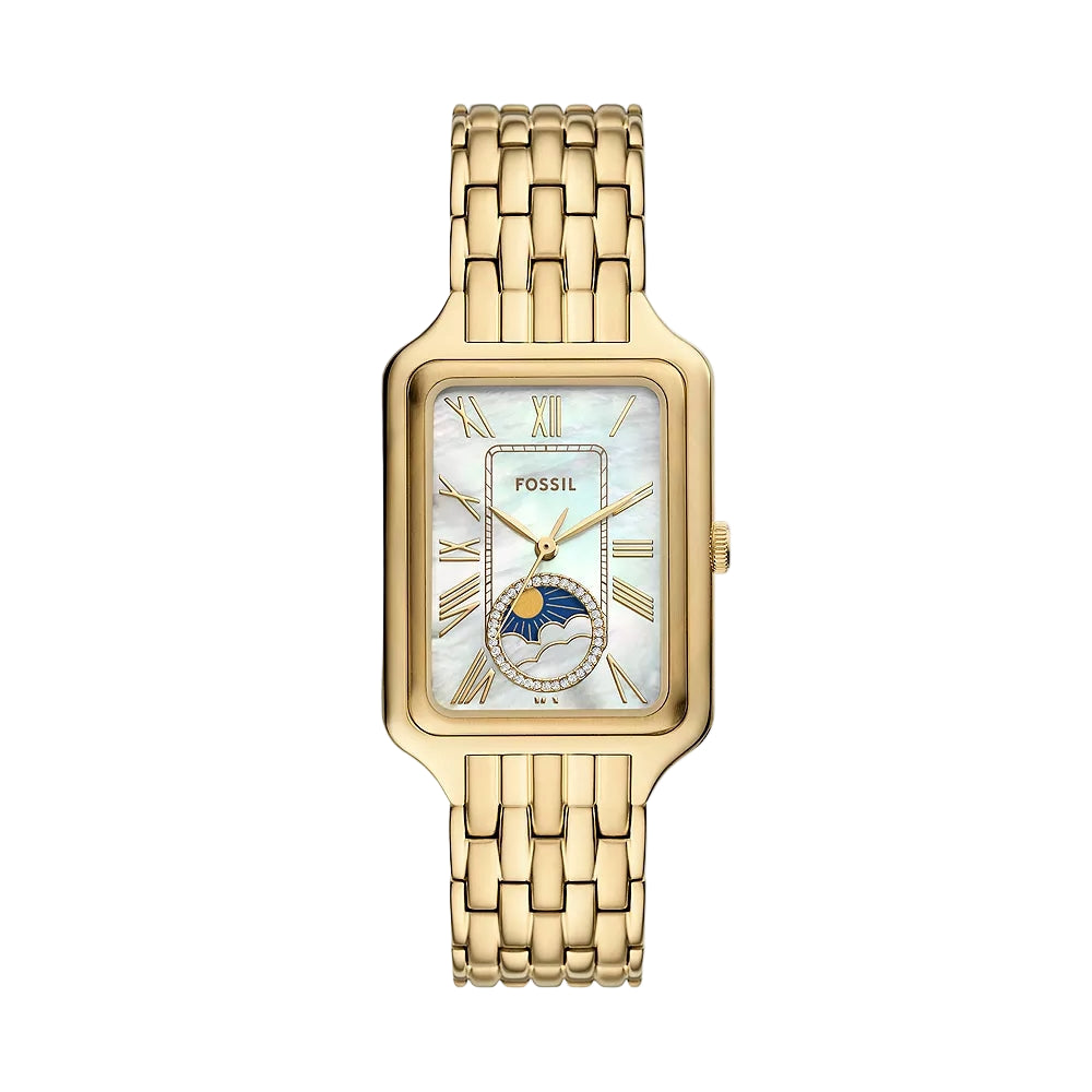 Fossil Raquel Quartz Mother Of Pearl Dial Analog Stainless Steel Women Watch ES5398