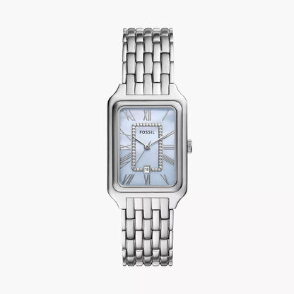 Fossil Raquel Quartz Mother Of Pearl Dial Analog Stainless Steel Women Watch ES5402