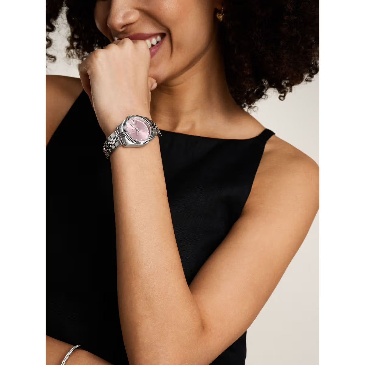 Fossil Scarlette Quartz Three-Hand With Date Stainless Steel Women Watch ES5403