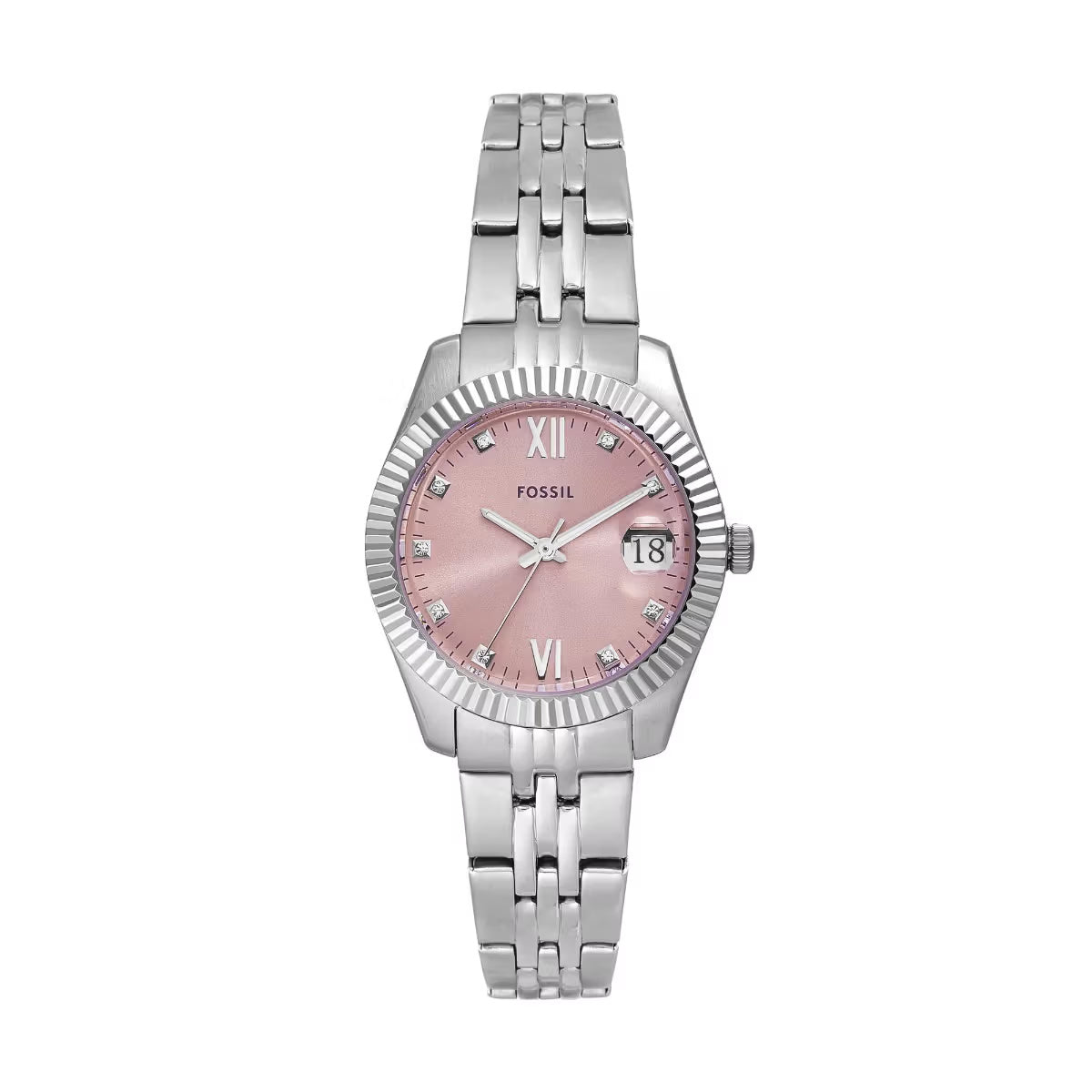 Fossil Scarlette Quartz Three-Hand With Date Stainless Steel Women Watch ES5403