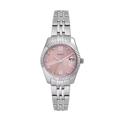 Fossil Scarlette Quartz Three-Hand With Date Stainless Steel Women Watch ES5403