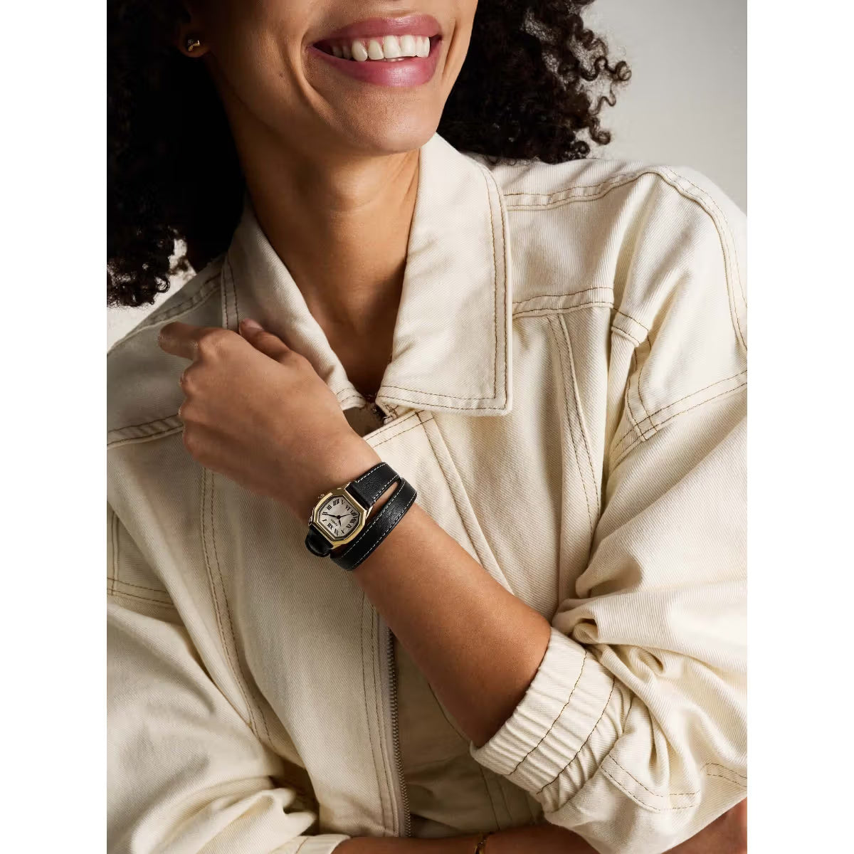 Fossil Harlow Quartz Cream Dial Analog Watch For Women ES5404