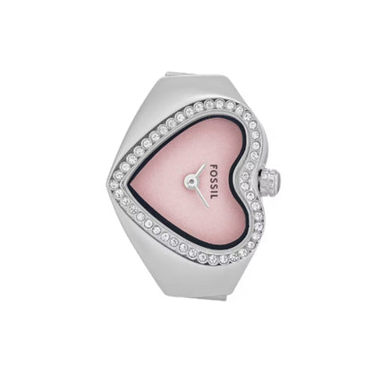Fossil Quartz Pink Dial Analog Stainless Steel Women's Watch ES5408
