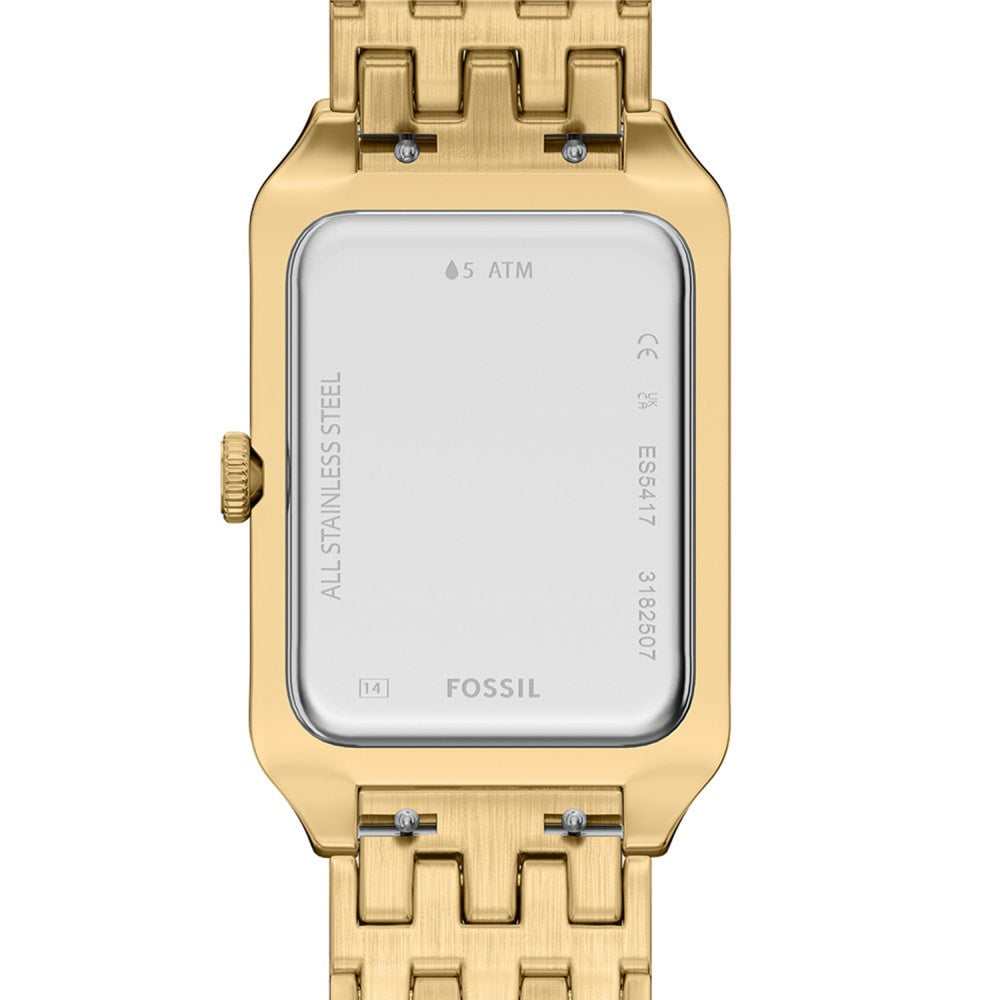 Fossil Raquel Quartz Black Mother-Of-Pearl With Date Women's Watch ES5417