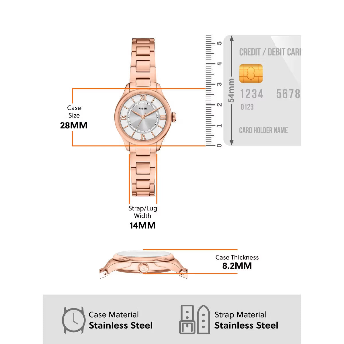 Fossil Gilmore Quartz Silver Dial Analog Stainless Steel Women Watch ES5420