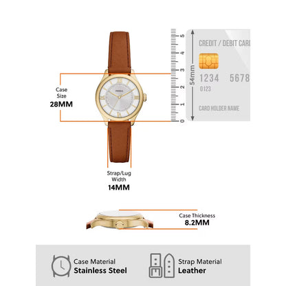 Fossil Gilmore Quartz Silver Dial Analog Watch For Women ES5423