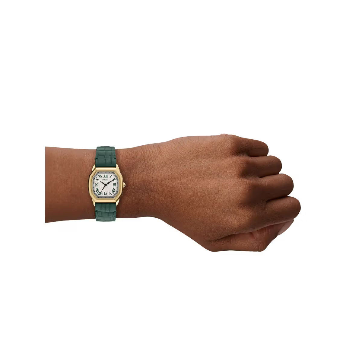 Fossil Harlow Quartz Cream Dial Analog Leather Strap Watch For Women ES5427