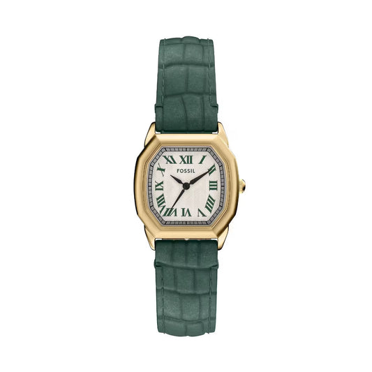 Fossil Harlow Quartz Cream Dial Analog Leather Strap Watch For Women ES5427