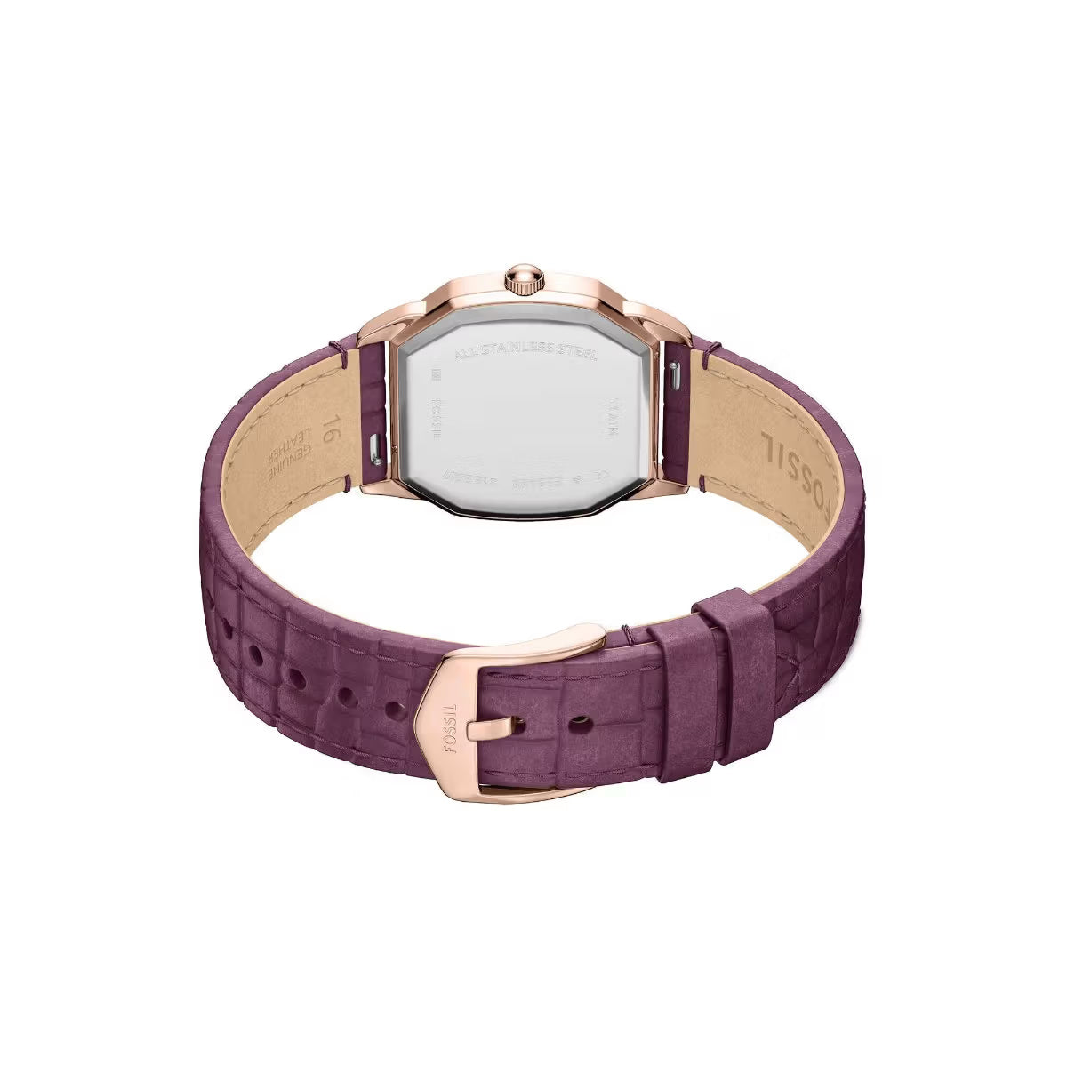 Fossil Harlow Quartz Cream Dial Analog Leather Strap Watch For Women ES5428