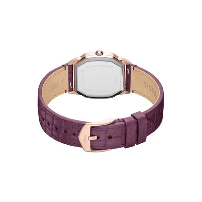 Fossil Harlow Quartz Cream Dial Analog Leather Strap Watch For Women ES5428