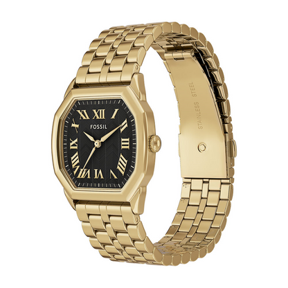 Fossil Harlow Quartz Quartz Black Dial Analog Stainless Steel Women Watch ES5433