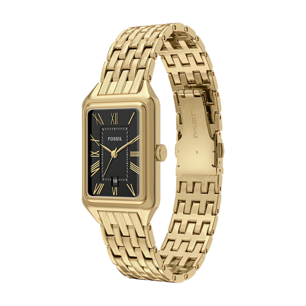 Fossil Raquel Quartz Black Dial Analog Stainless Steel Women Watch ES5434