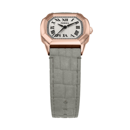 Fossil Harlow Quartz Cream Dial Analog Leather Strap Women Watch ES5435