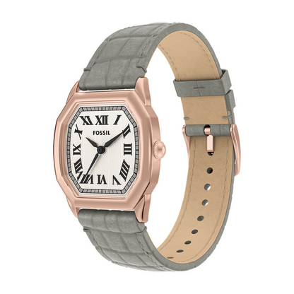Fossil Harlow Quartz Cream Dial Analog Leather Strap Women Watch ES5435