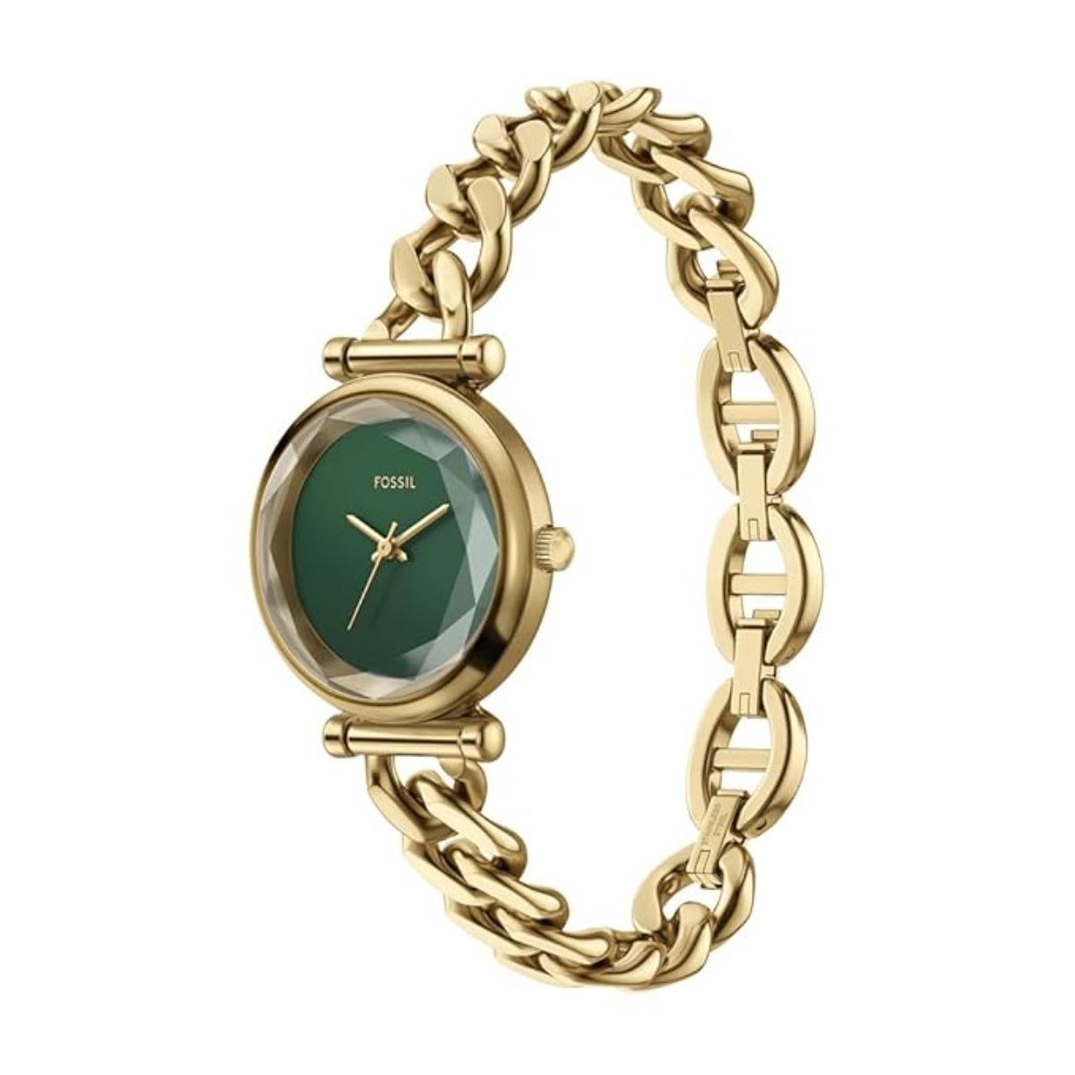 Fossil Carlie Quartz Green Dial Analog Watch For Women ES5441