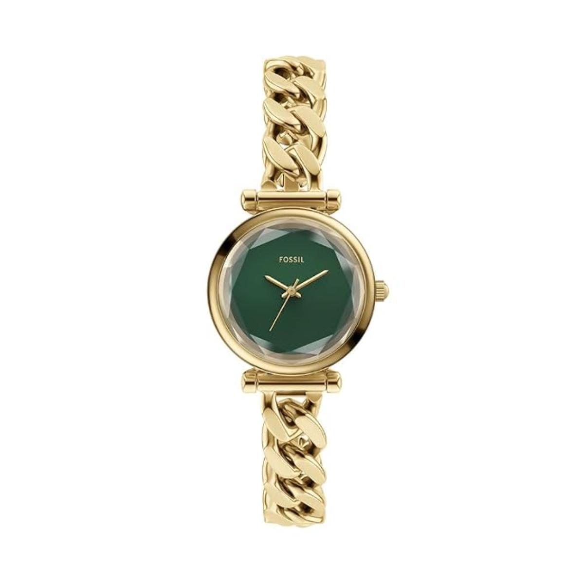 Fossil Carlie Quartz Green Dial Analog Watch For Women ES5441