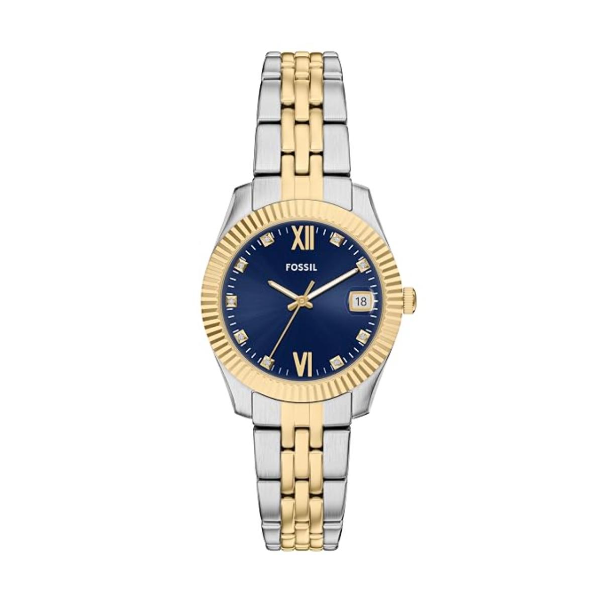 Fossil Scarlette Quartz Blue Dial Analog Women's Watch ES5443