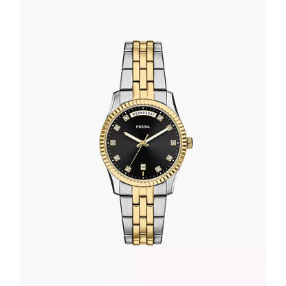 Fossil Scarlette Quartz Black Dial Analog Women's Watch ES5458