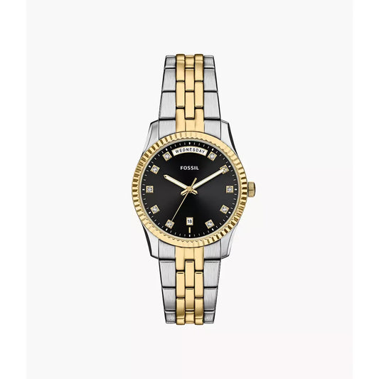 Fossil Scarlette Quartz Black Dial Analog Women's Watch ES5458