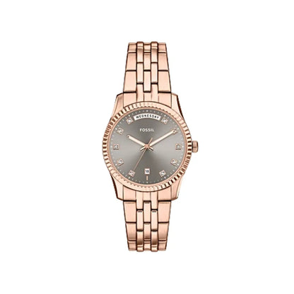 Fossil Scarlette Quartz Grey Dial Analog Watch For Women ES5459