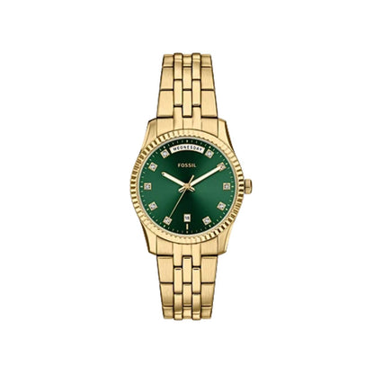 Fossil Scarlette Quartz Green Dial Analog Watch For Women ES5460