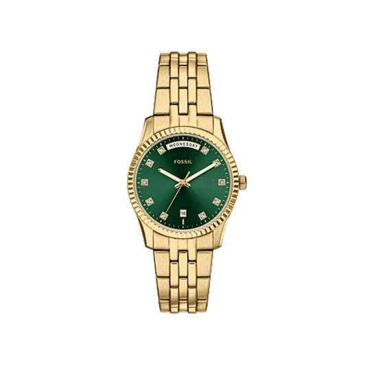 Fossil Scarlette Quartz Green Dial Analog Watch For Women ES5460