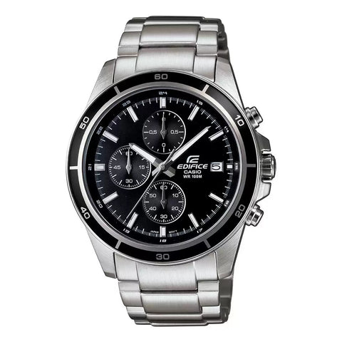 EX093 CASIO Edifice Silver Chronograph Men s Watch Sai Creations Watches