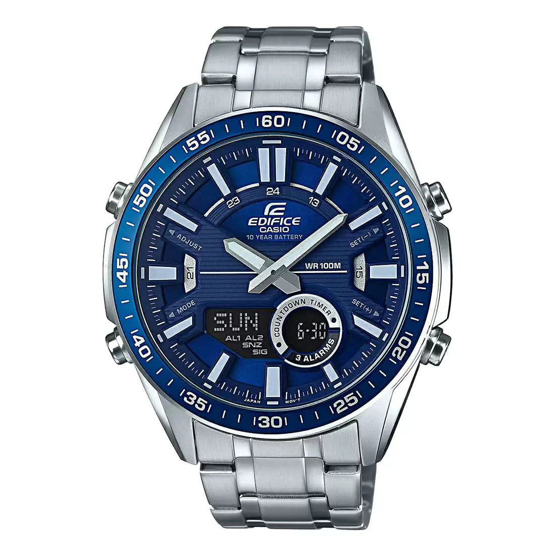 EX440 | CASIO Edifice Silver Analog-Digital - Men's Watch