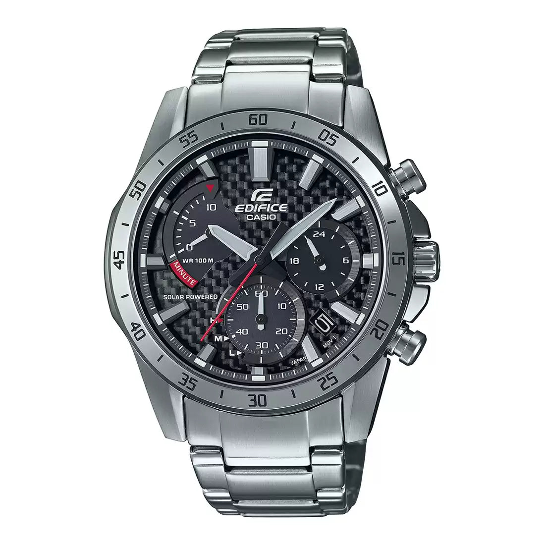 EX532 | CASIO Edifice Silver Solar Chronograph - Men's Watch