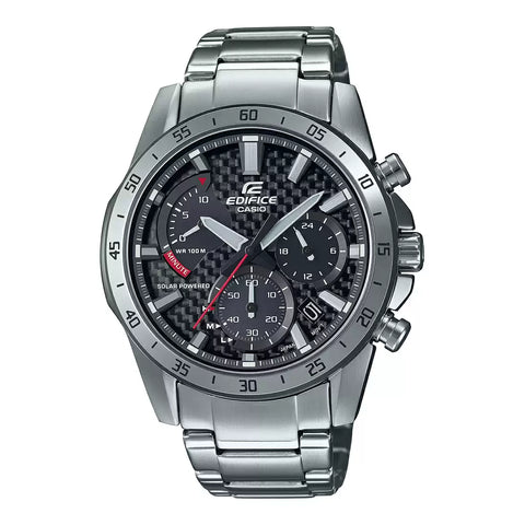 EX532 | CASIO Edifice Silver Solar Chronograph - Men's Watch - Buy Now at Sai Creations Watches