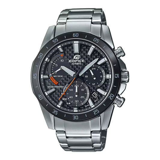 EX533 | CASIO Edifice Silver Solar Chronograph - Men's Watch