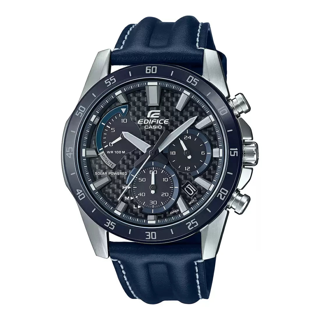 EX535 CASIO | Edifice EQS-930BL-2AVUDF Blue Solar Chrono Watch (Men)