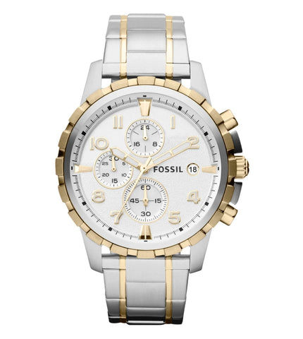 FS4795 FOSSIL | Silver Dial Dean Chronograph Watch (Men) - Buy Now at Sai Creations Watches