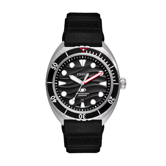 Fossil Breaker Quartz Black Dial With Date Analog Men's Watch FS6062