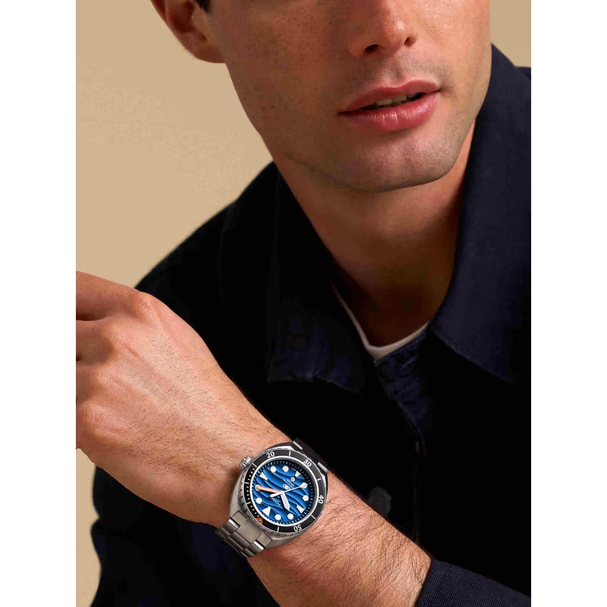 Fossil Breaker Quartz Blue Dial Analog Stainless Steel Men Watch FS6064