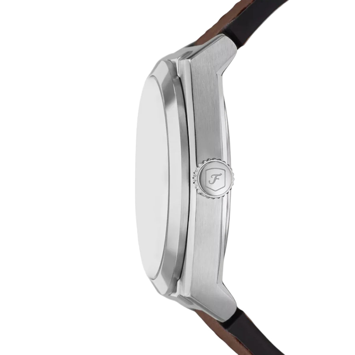 Fossil Everett Quartz Cream Dial Analog Leather Strap Men Watch FS6071