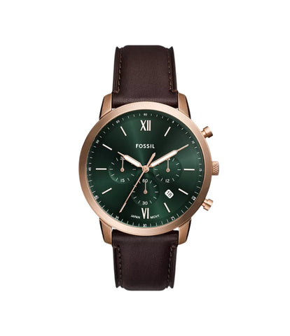 FS6073 Fossil | Neutra Chronograph Brown Leather Watch (Men) - Buy Now at Sai Creations Watches